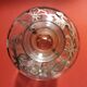 Vase flacon en verre filigrane d'argent