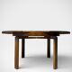 Brutalist extendable round table, 1960s
