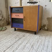 Colorful chest of drawers furniture 60s