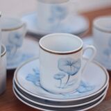 Lot de 8 tasses et soucoupes Deshoulieres porcelaine de Limoges