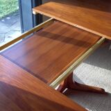 Table ovale en teck allonges intégrées 1960