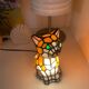 Lampe chat vintage en verre et métal