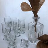 Chiseled crystal carafe