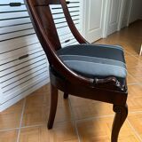 Mahogany gondola chair – Empire style