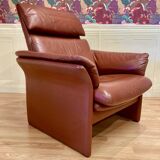 ADJUSTABLE LEATHER DESIGN ARMCHAIR "ERPO".