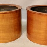 Pair of hobby flower cache pots with interior.