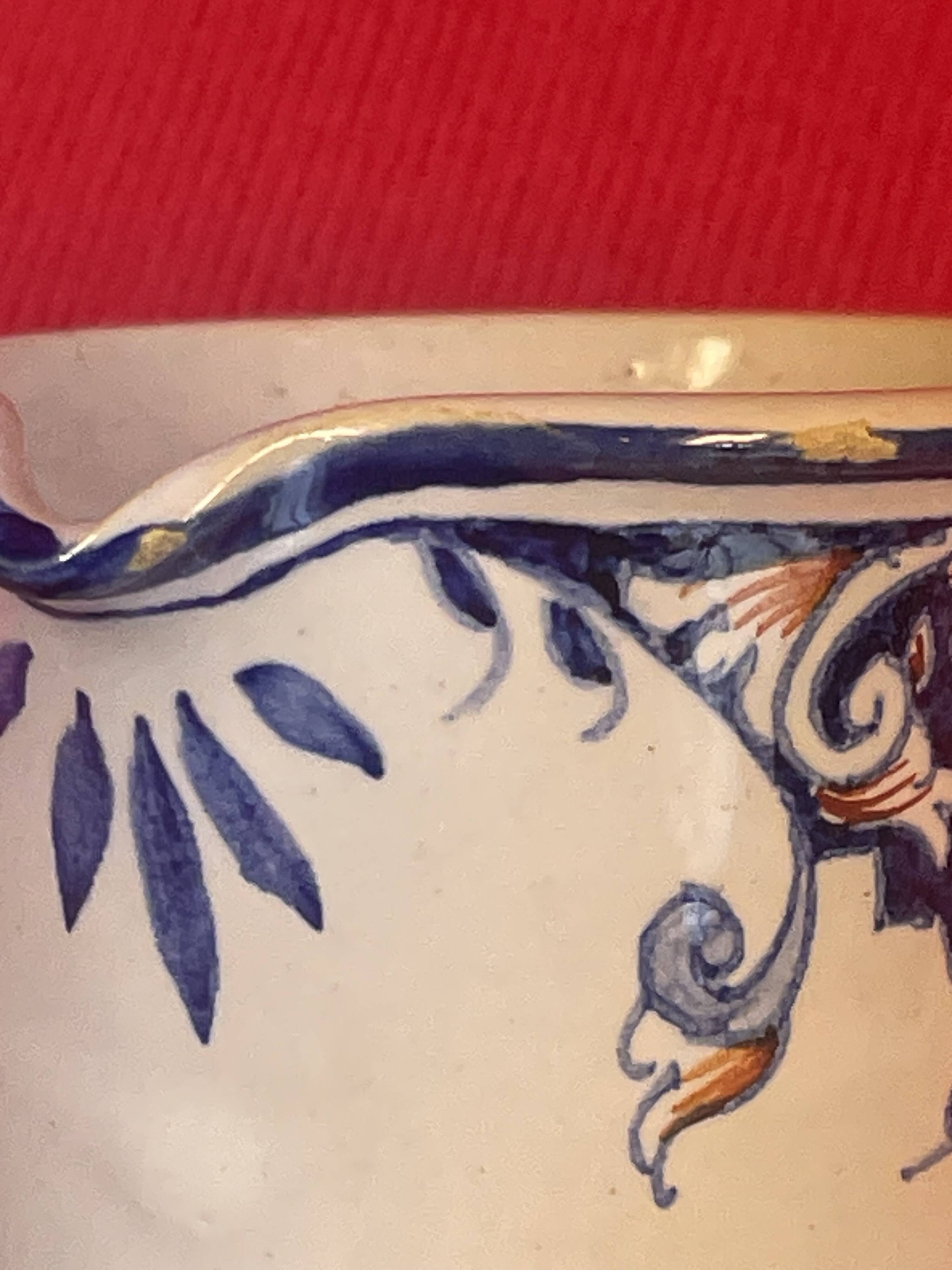 Malicorne Milk Jug, Rouen decor, Emile Tessier, 9 cm