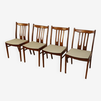 Set of 4 Scandinavian rosewood chairs, 1960