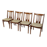 Set of 4 Scandinavian rosewood chairs, 1960