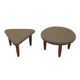 Set of two brown footstools, Danish design, 1990s, production: Denmark