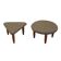 Set of two brown footstools, Danish design, 1990s, production: Denmark