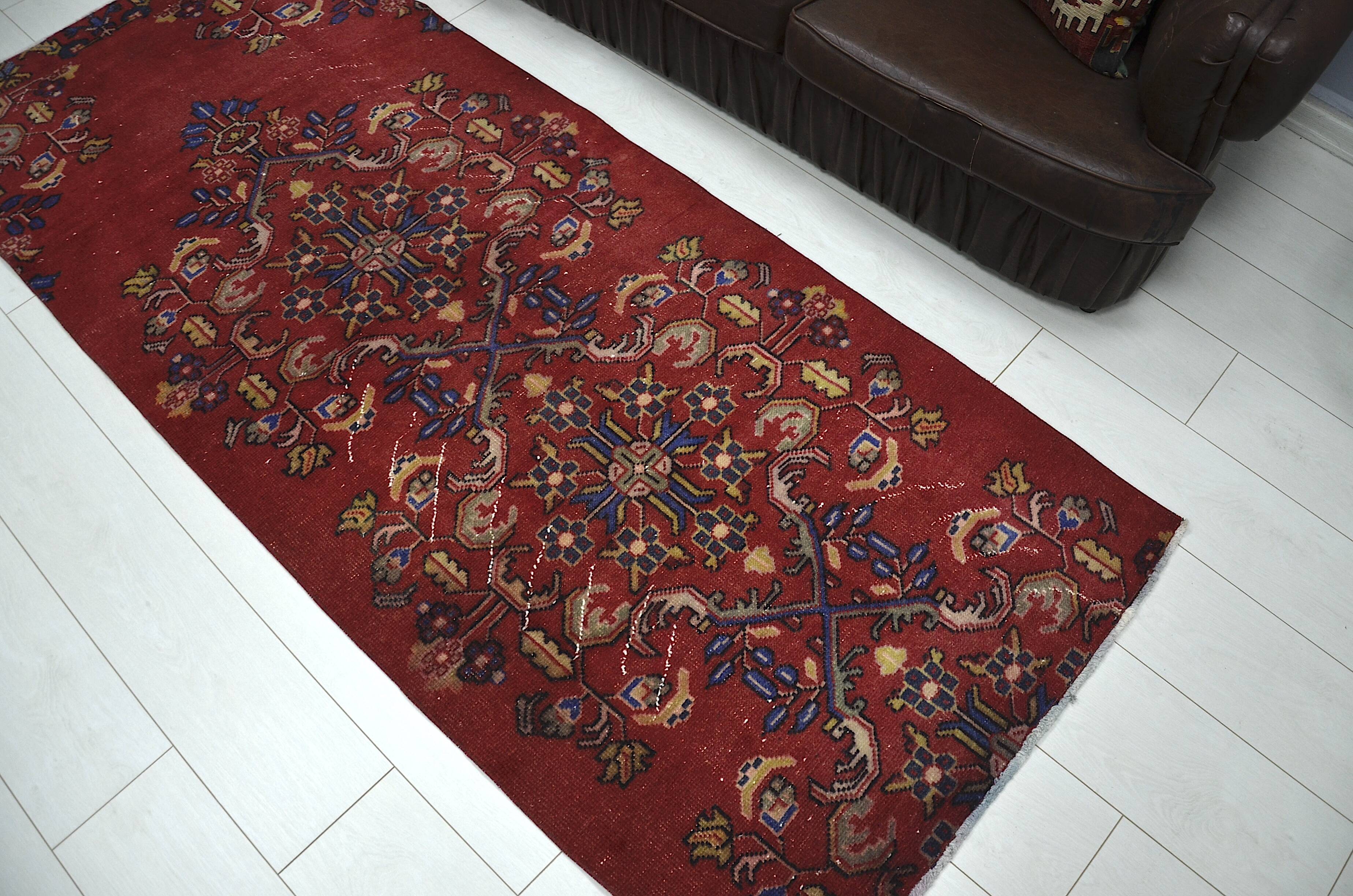 Tapis anatolien rouge et bleu sku 2222