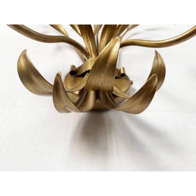 Contemporary gold florentine wrought iron ears wall lamp