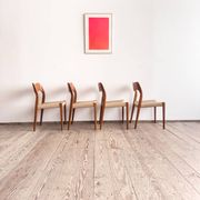 Set of 4 chairs 71 in teak by Niels O. Møller, JL Moller, Mid Century