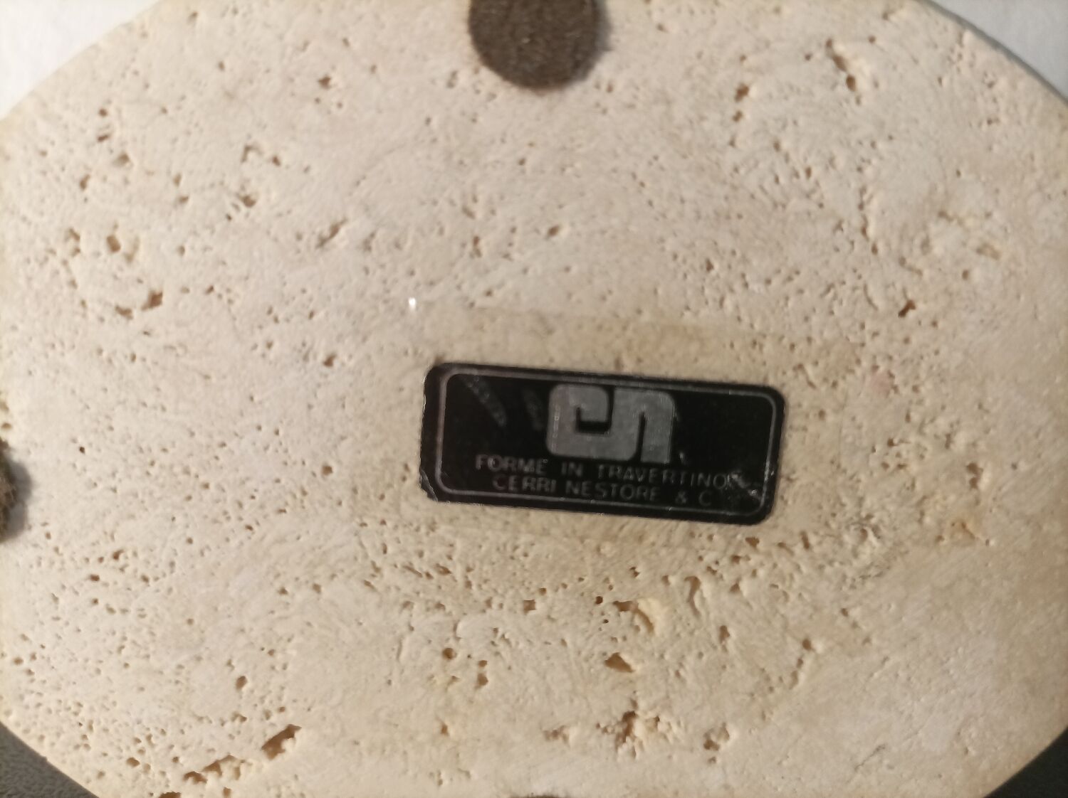 Travertine lighter and ashtray set Cerri Nestore Italy