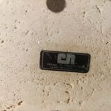 Travertine lighter and ashtray set Cerri Nestore Italy