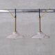 Brass and Glass Mid-Century Pendant Lights (5 Available)