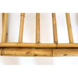 Pair of large Italian rattan armchairs from the 60s.