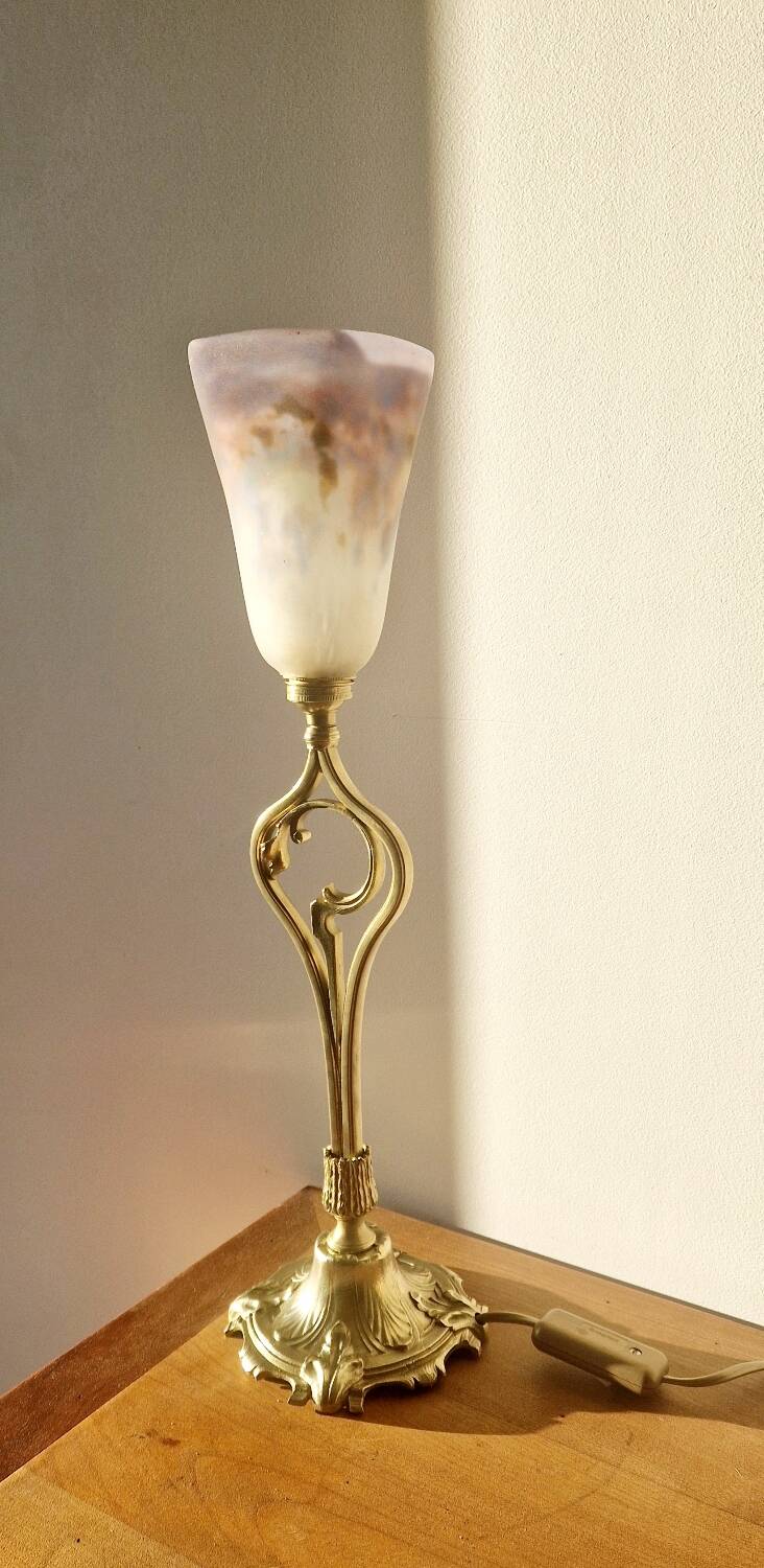 Art Nouveau style lamp by Müller Frères