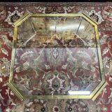 Plexiglass and brass coffee table