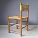 Wooden chair with rush seat and backrest, 1960s