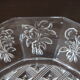 10 dessert plates in molded glass of floral motifs