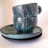 Pair of ceramic lunches Accolay 50s