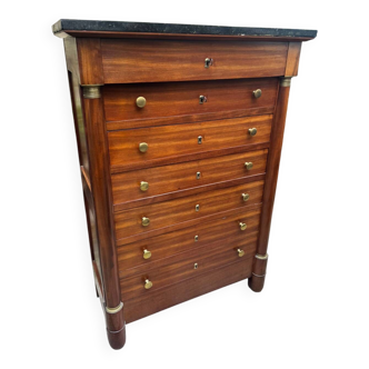 Magnificent Empire Weekender in Mahogany and Black Marble – 19th century