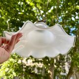 Vintage lace opaline pendant light