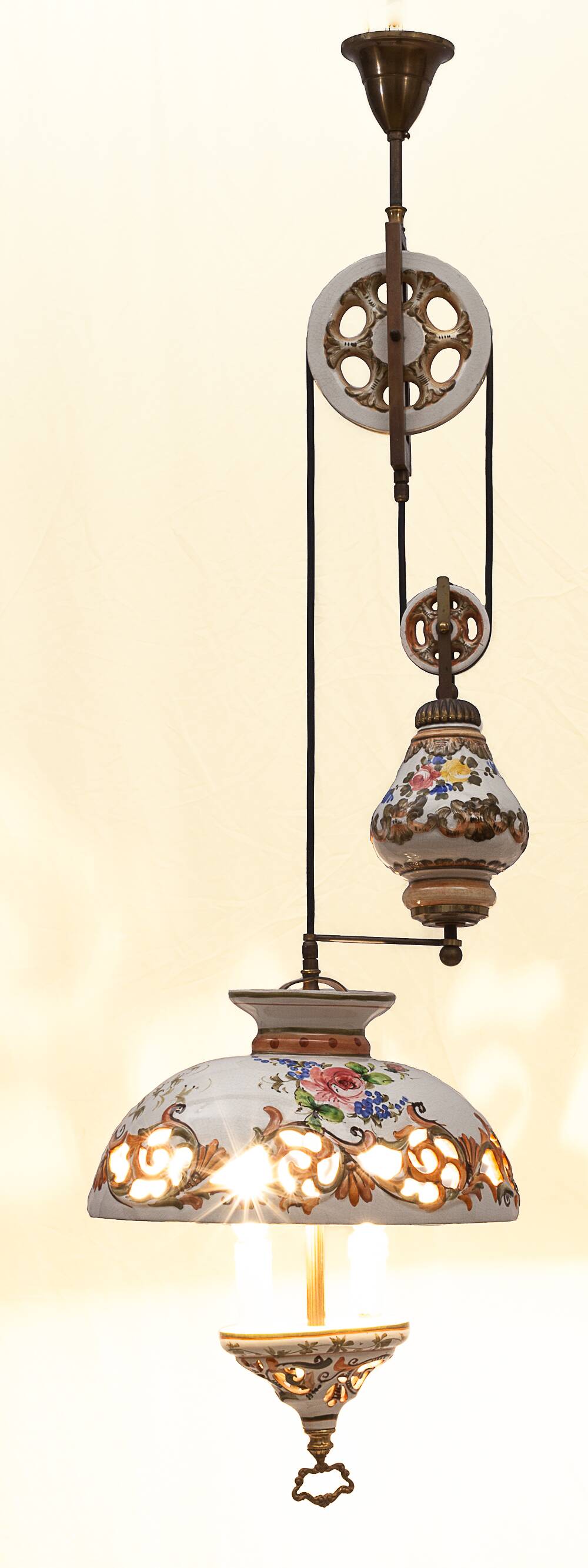 Ceramic up-and-down chandelier
