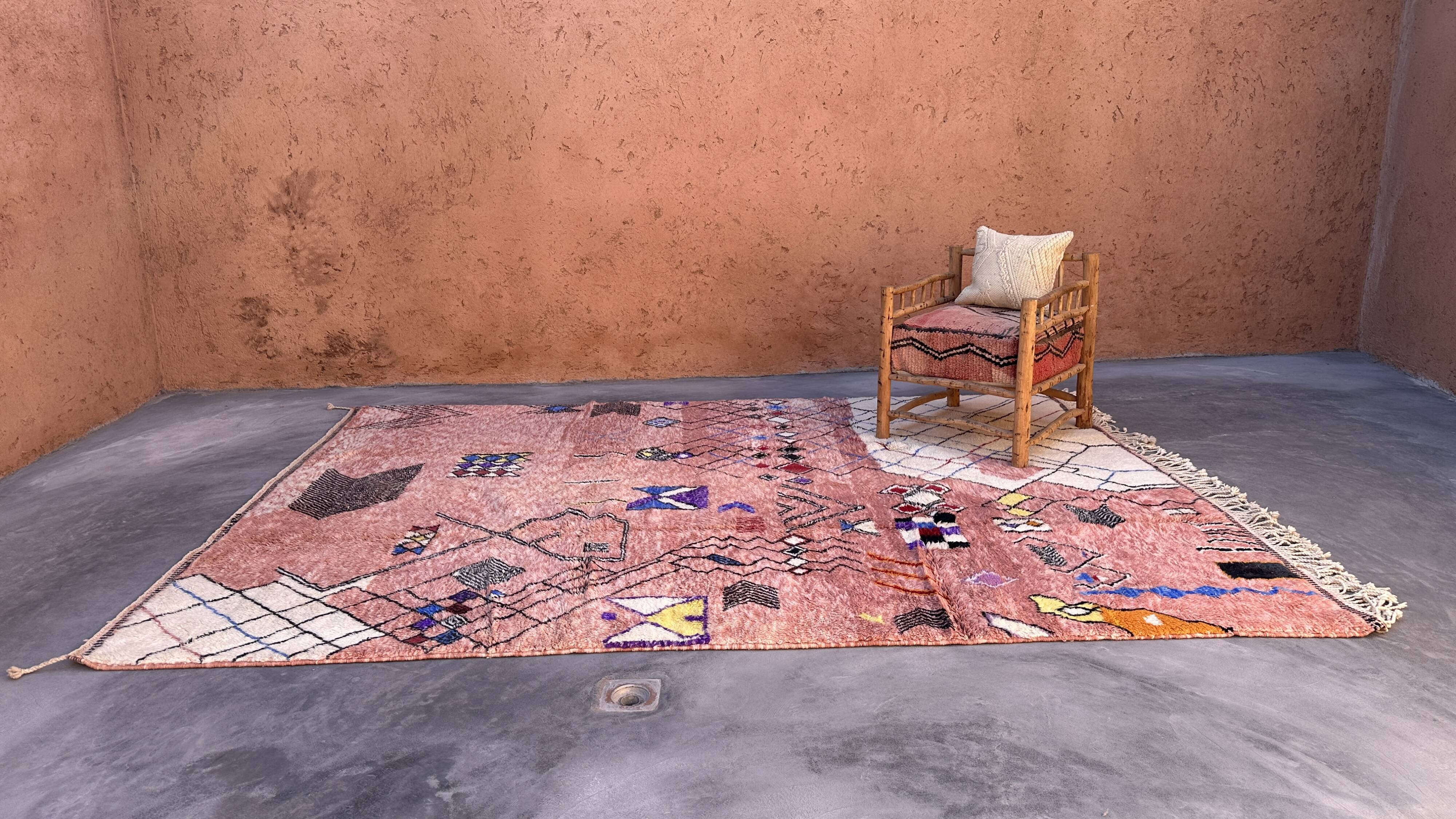 Colorful Beni M'Rirt Berber rug - 362 x 258 cm