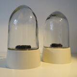 2 lamps, wall lamp or table lamp, ball shape, 50s