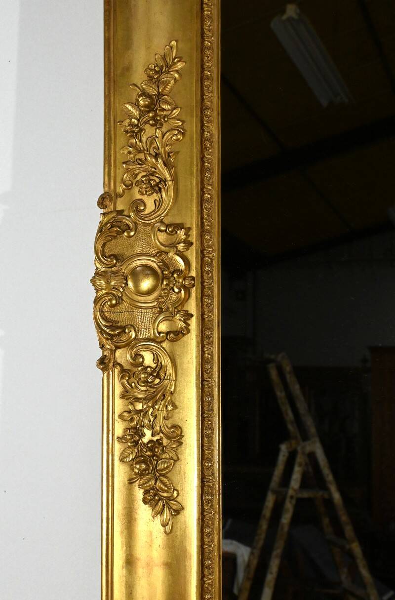 Important Gilded Mirror, Louis XIV style – Mid 19th century