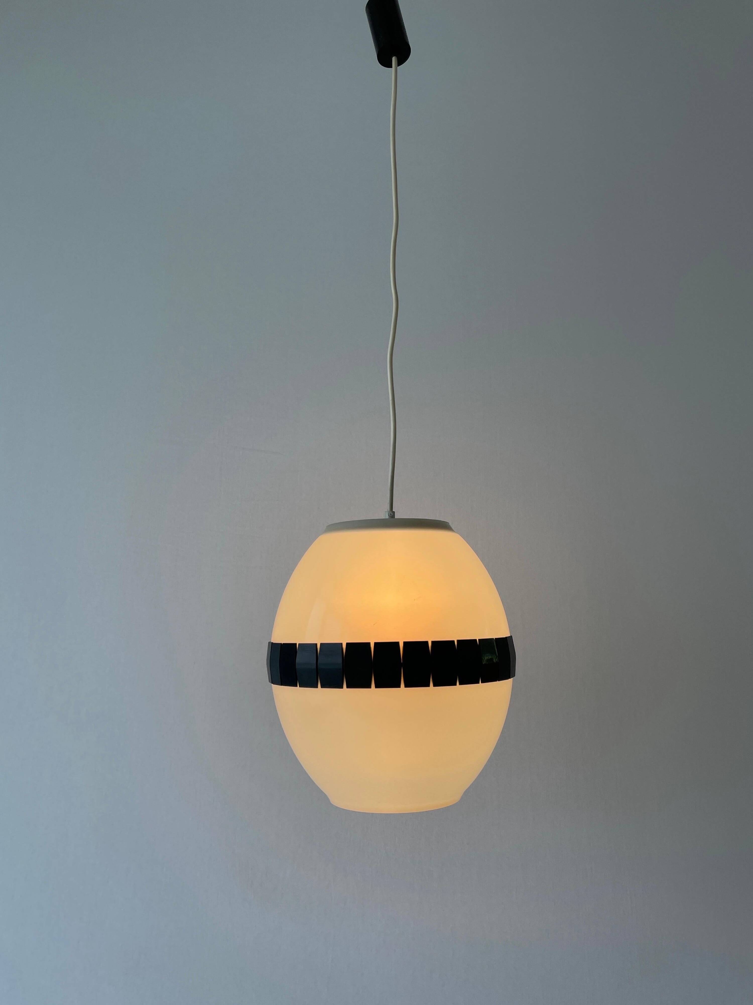 Plexiglass ceiling light in the shape of an egg, 1960s, Italy