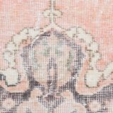 Soft Pink Handmade Vintage Persian Rug, 219x314Cm