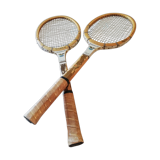 Old wooden frame tennis rackets