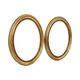 Pair Oval Gold Wooden Frames Classic Style Velvet 49x39cm