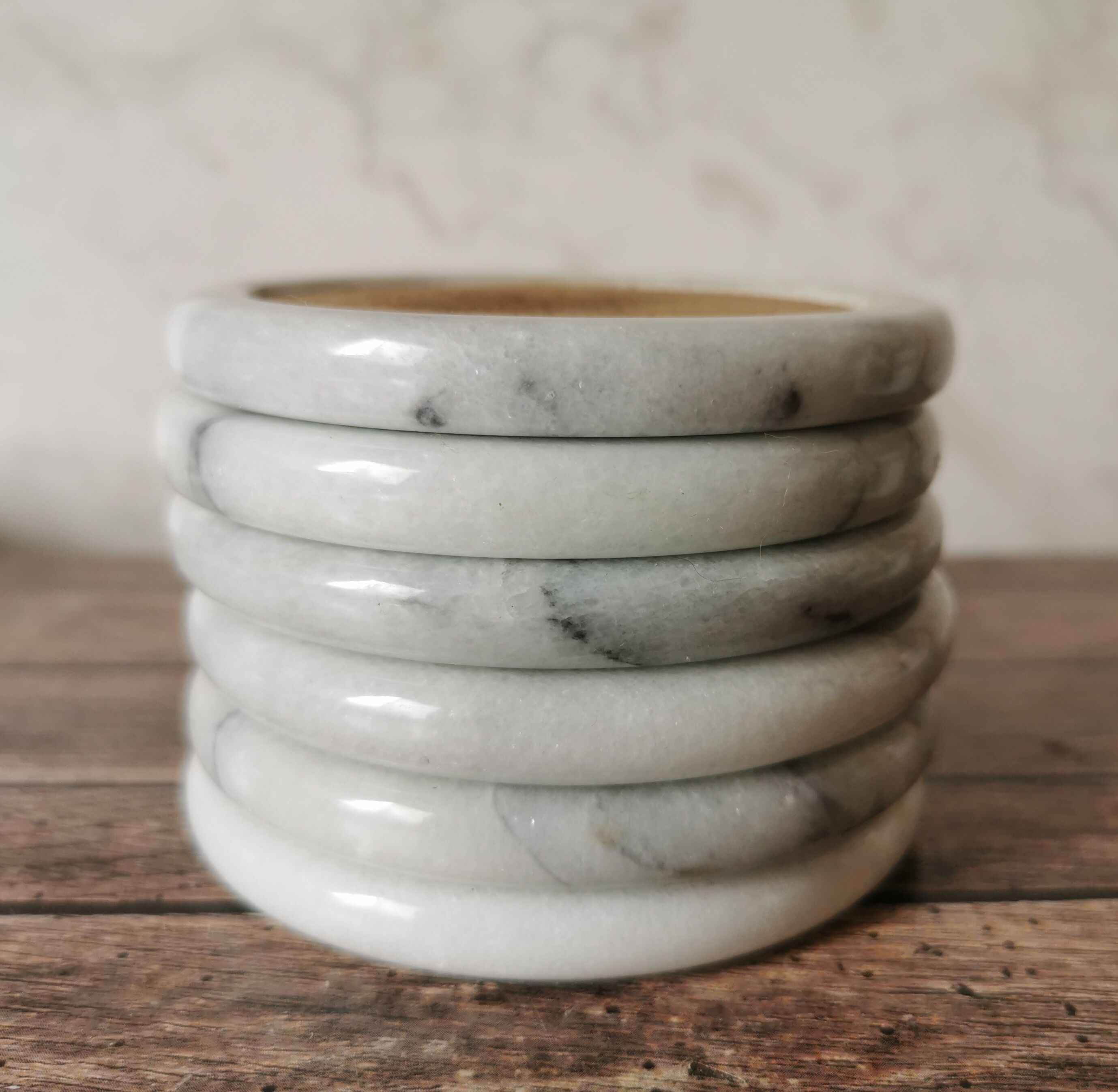 Ashtray and marble under glass