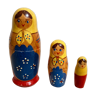 3 Russian matryoshka dolls