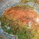 Mappemonde globe terrestre scan globe A/S Danemark carton & laiton & métal