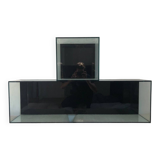 Set of two glass shelves
