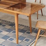 Extendable lacquered table czechoslovakia trud 1960