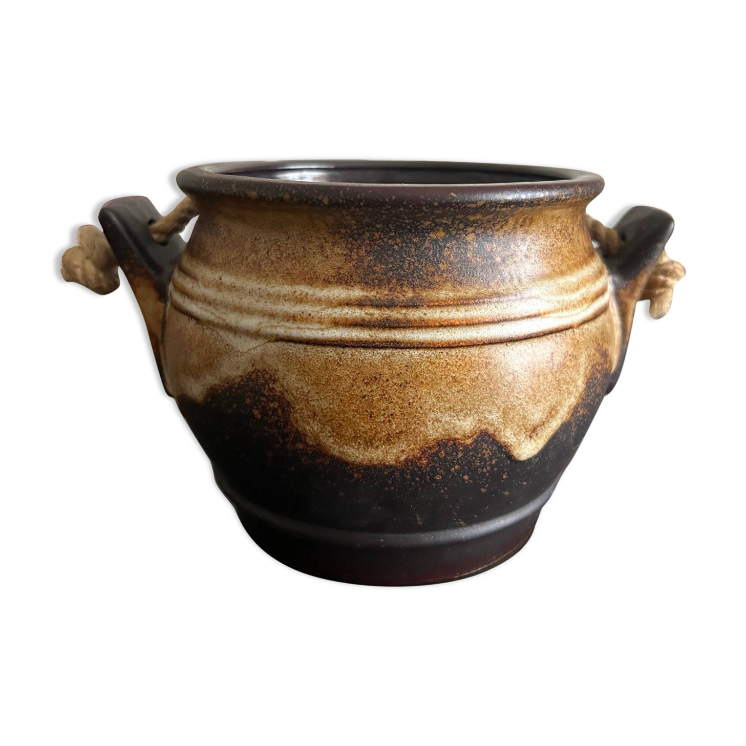 ceramic and rope pot cover