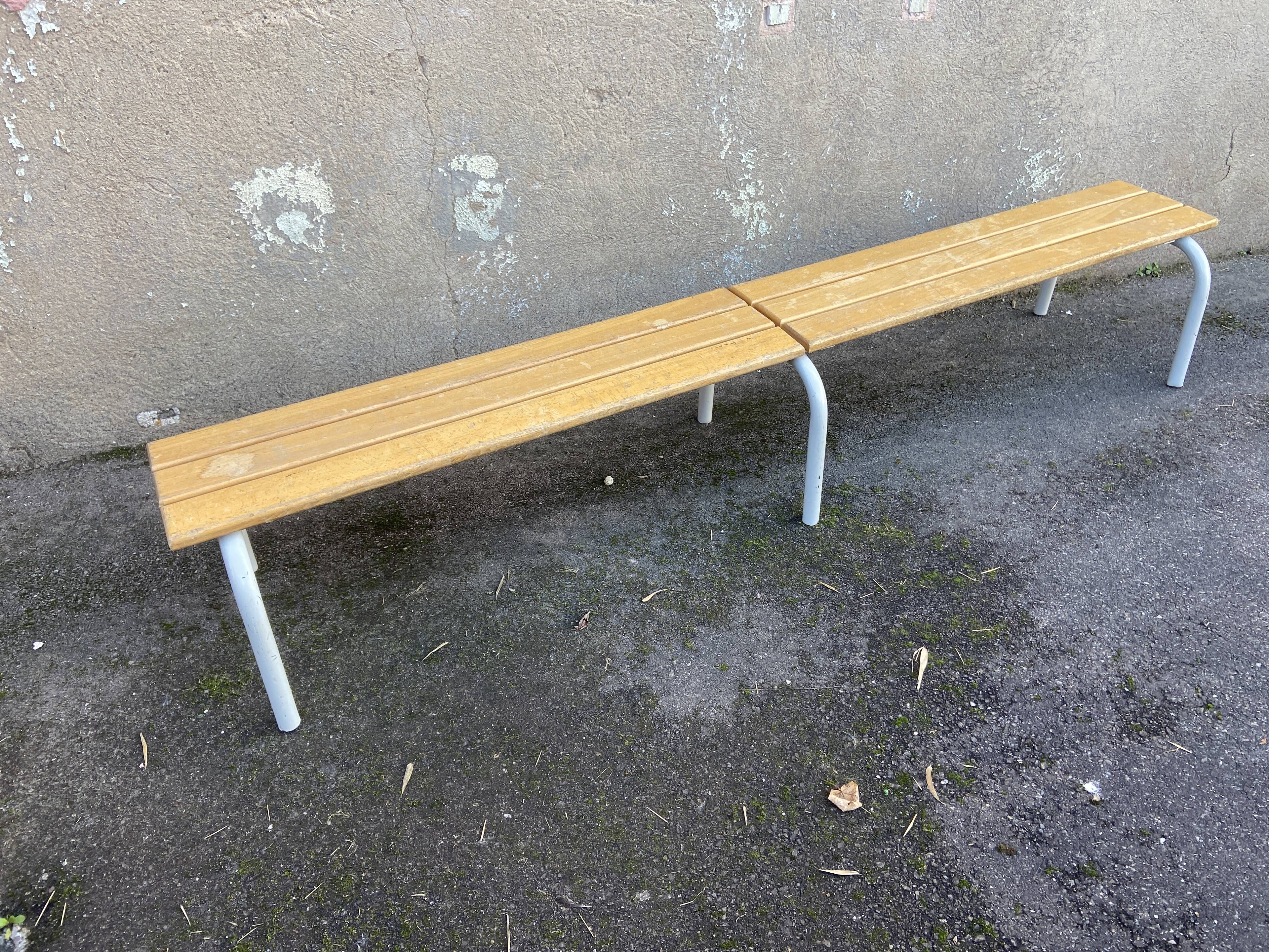 Industrial children's school bench mullca 1960s