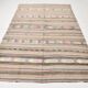 Tapis Kilim Vintage Rayé Pastel, Tons Doux, Motifs Ethniques, 174x256 Cm