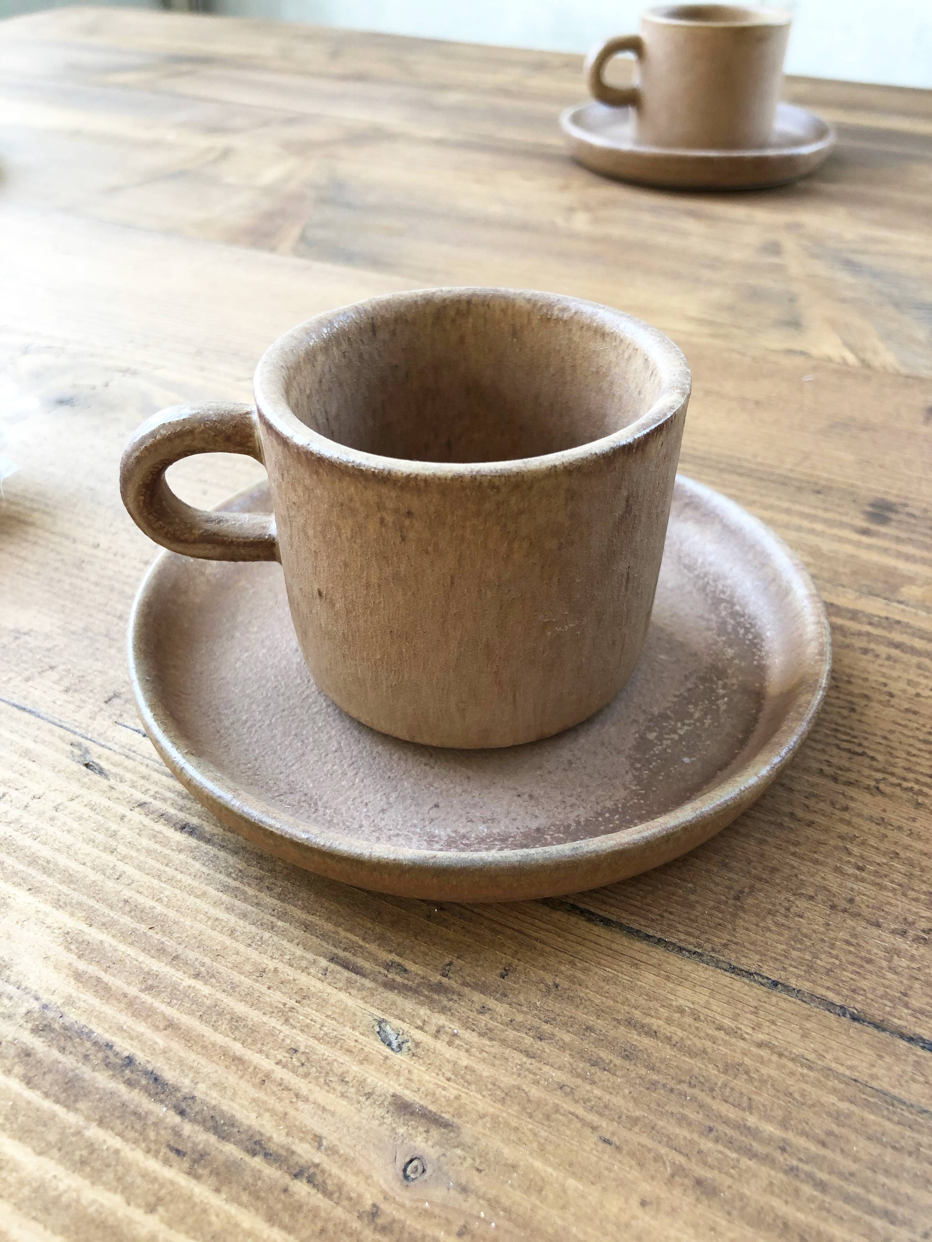 Set théière et tasses en grès