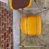 Paire de chaises traineaux Orange