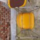 Paire de chaises traineaux Orange