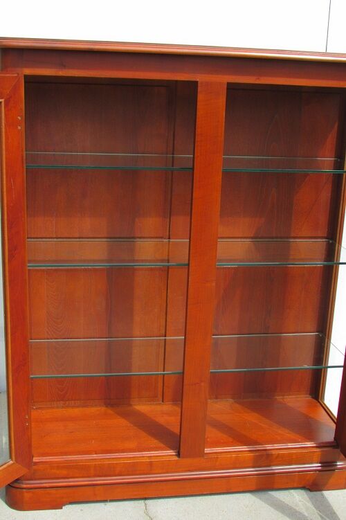 Louis Philippe library showcase in cherry