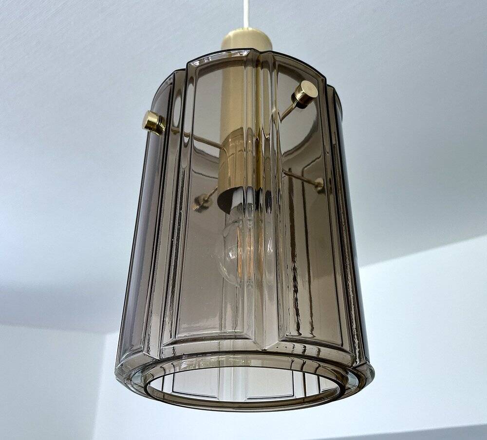 Vintage Glass Pendant Light Limburg, 1970s